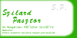 szilard pasztor business card